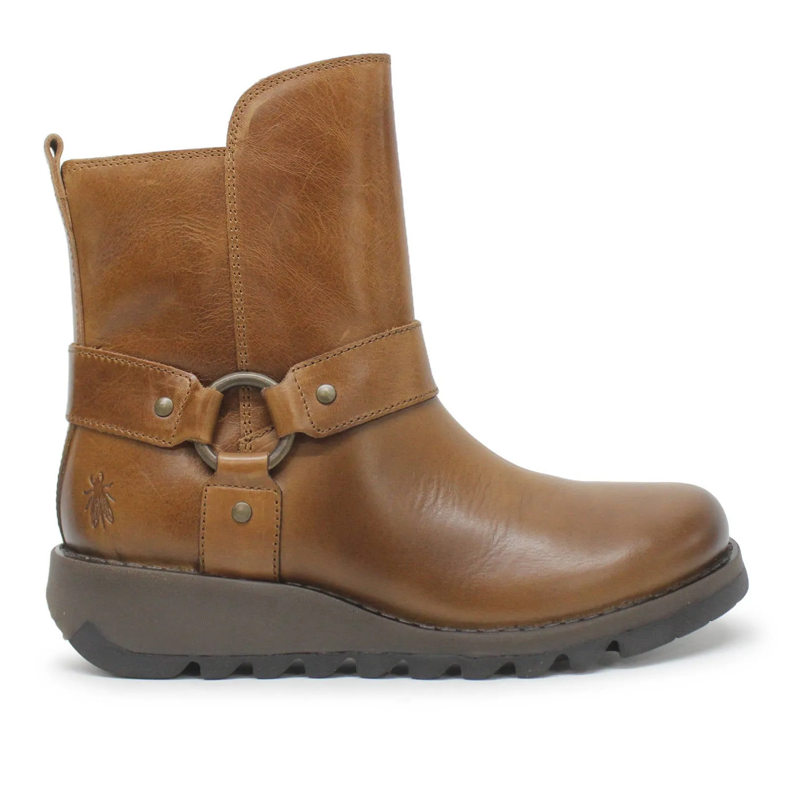 Bottes cheville femme en cuir rugueux Fly London SOCH136FLY
