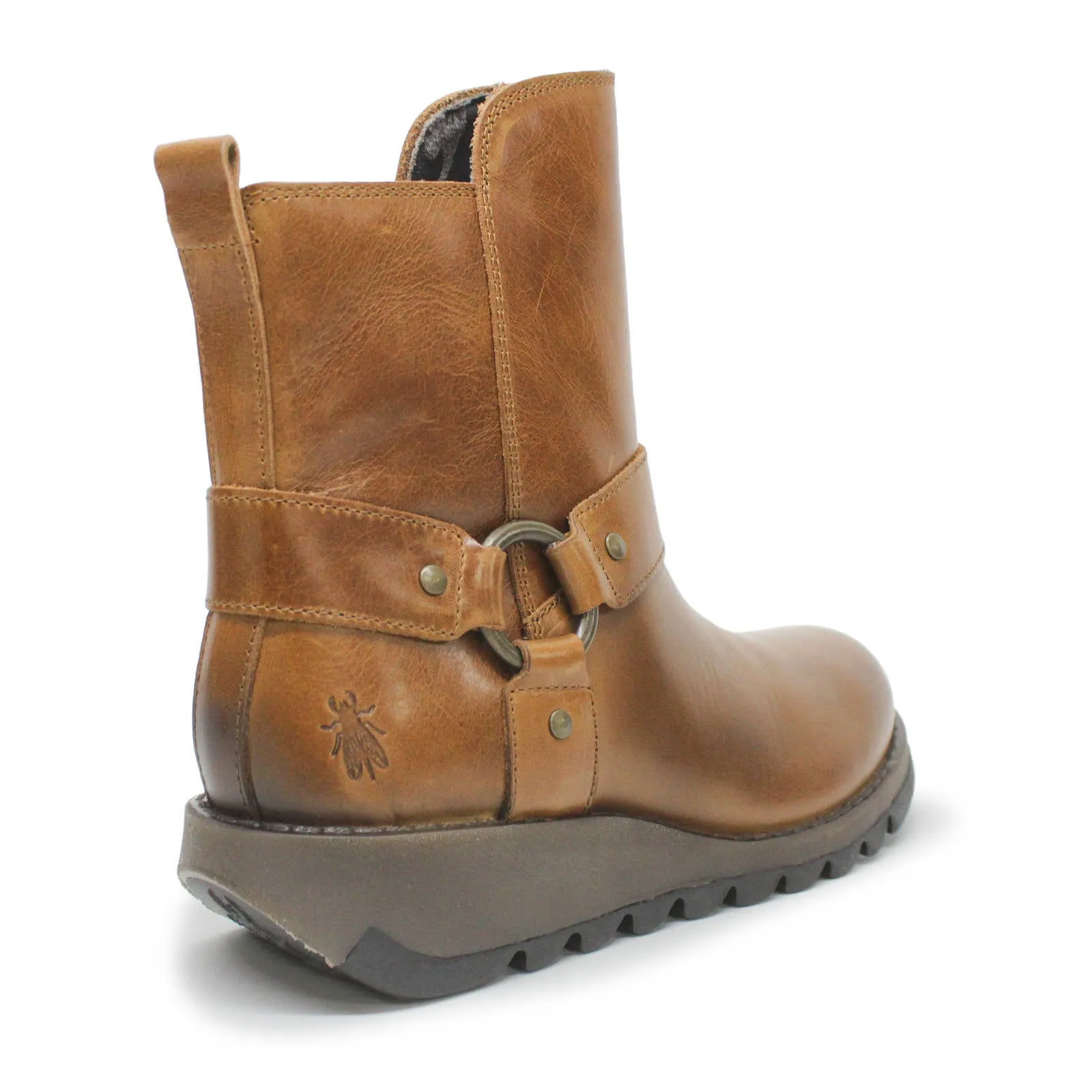 Bottes cheville femme en cuir rugueux Fly London SOCH136FLY