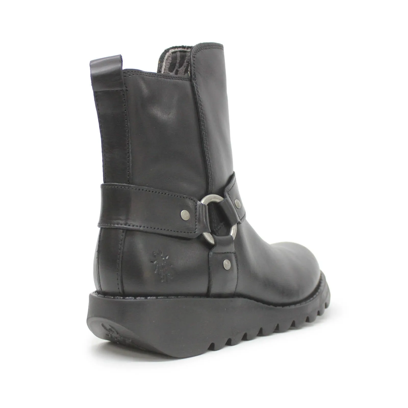 Bottes cheville femme en cuir rugueux Fly London SOCH136FLY