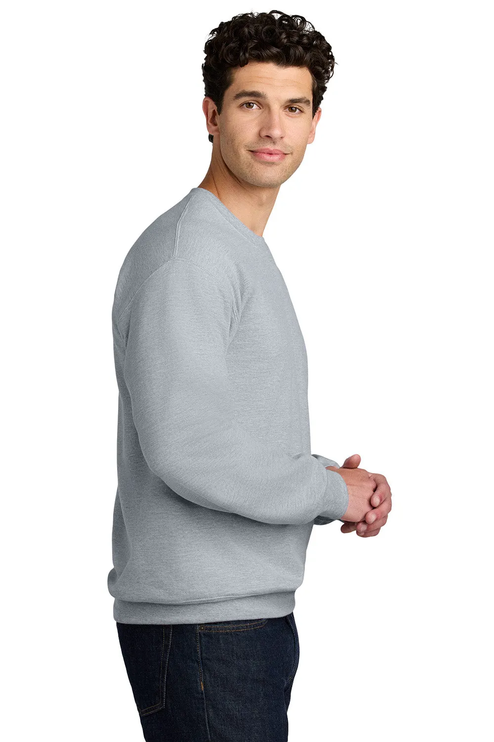 Gildan Sweat-shirt à col rond pour hommes - Gris sport