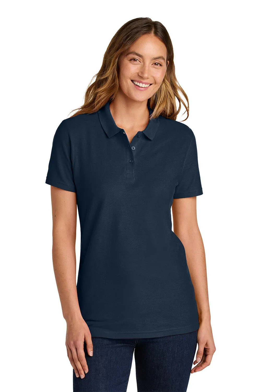 Polo Femme Softstyle Pique à Manches Courtes Gildan - Bleu Marine