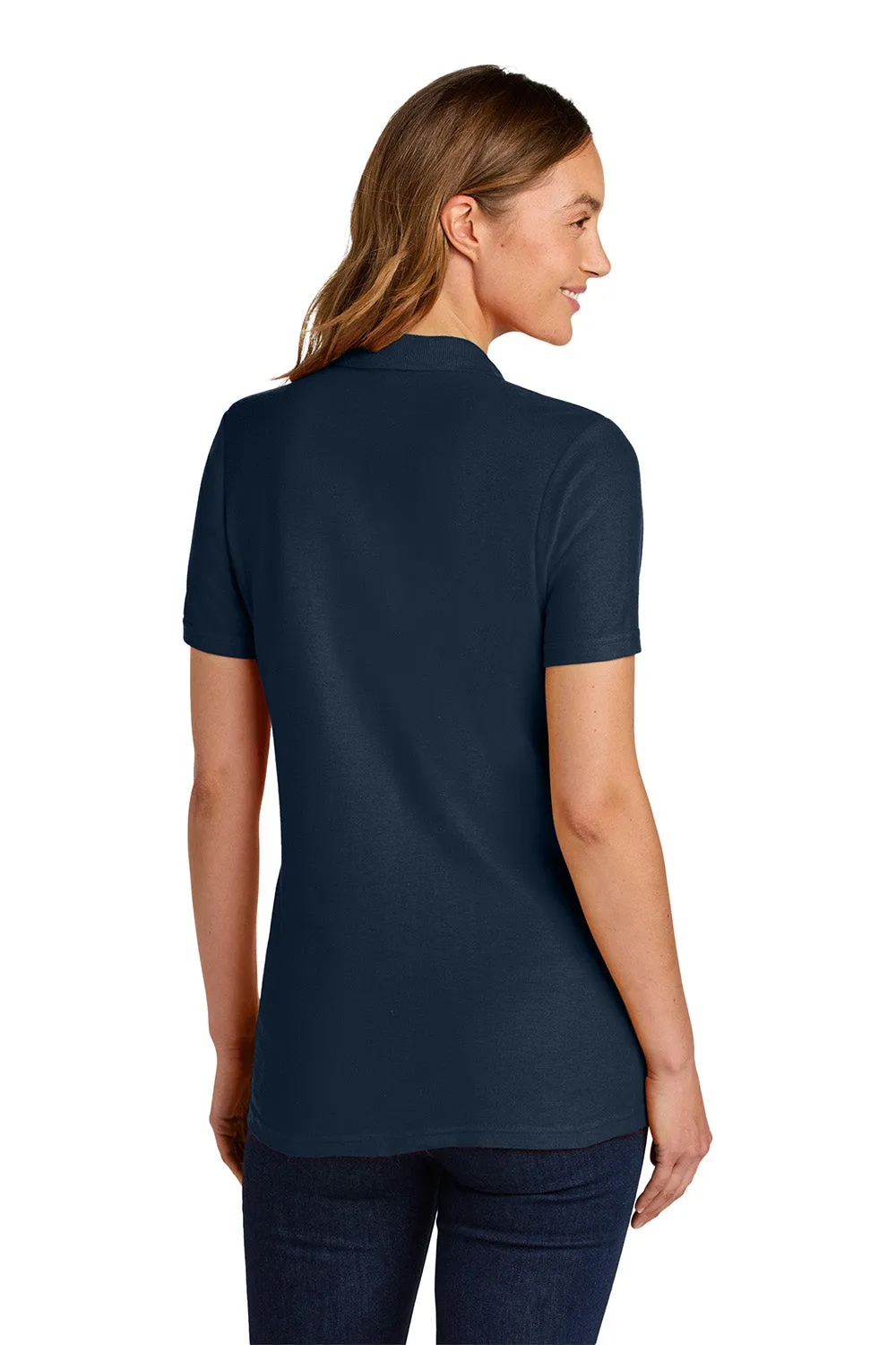 Polo Femme Softstyle Pique à Manches Courtes Gildan - Bleu Marine