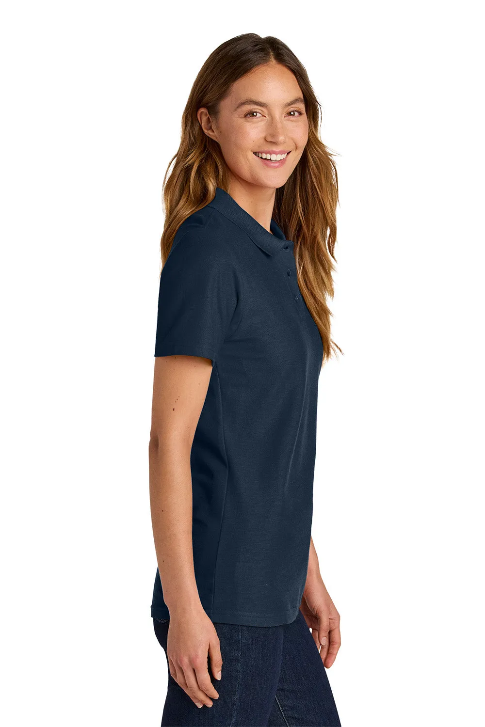 Polo Femme Softstyle Pique à Manches Courtes Gildan - Bleu Marine
