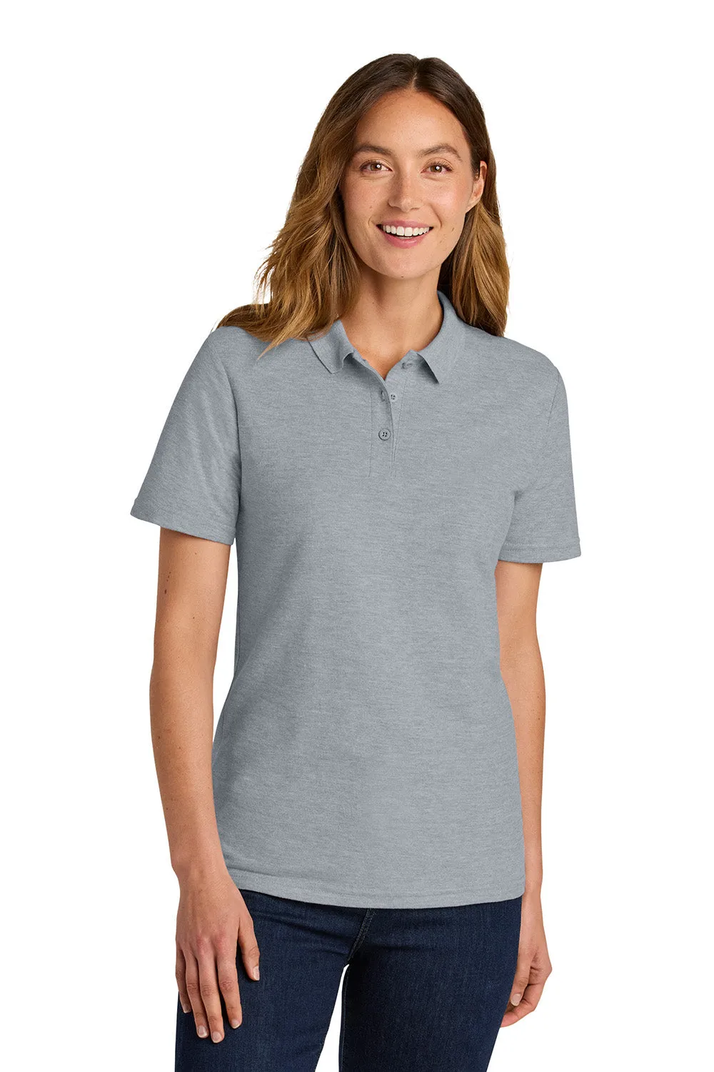 Polo à manches courtes en piqué Softstyle pour femmes Gildan - Gris sport