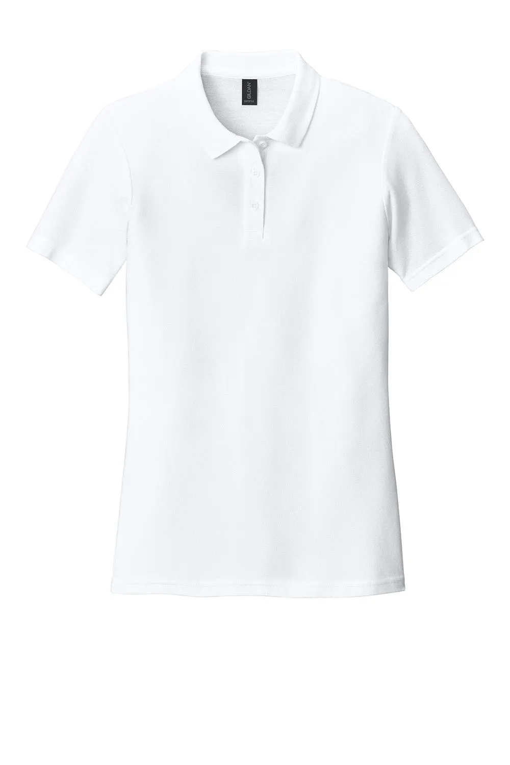 Polo à manches courtes en piqué Softstyle pour femmes Gildan - Blanc