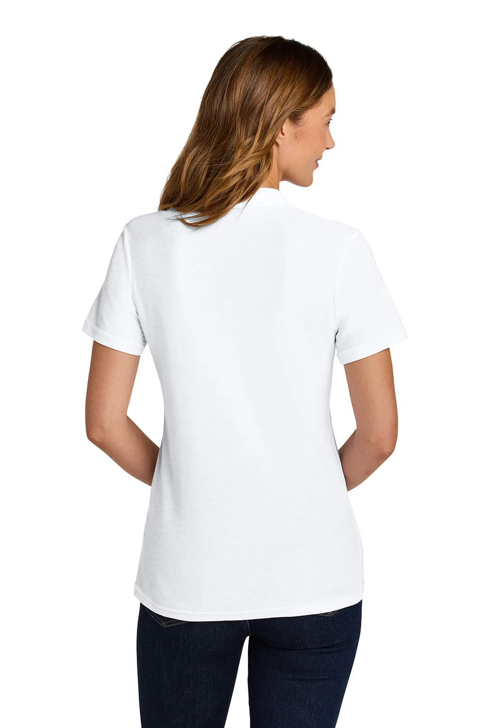 Polo à manches courtes en piqué Softstyle pour femmes Gildan - Blanc