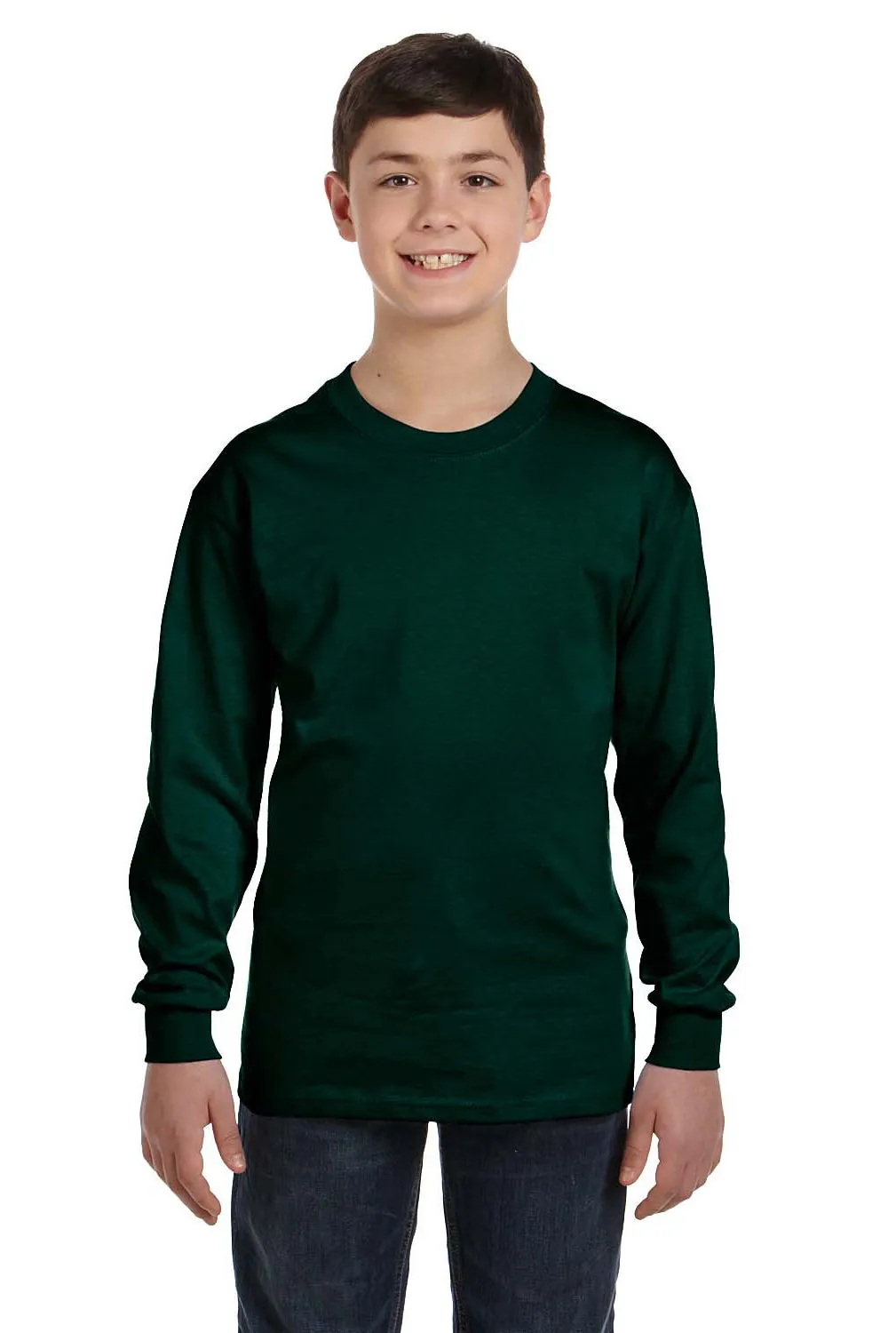T-shirt à manches longues pour jeunes Gildan - Vert forêt Vêtements abordables Gildan