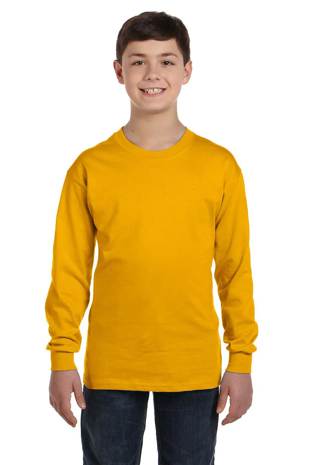 T-shirt à manches longues pour jeunes Gildan - Or Vêtements abordables Gildan