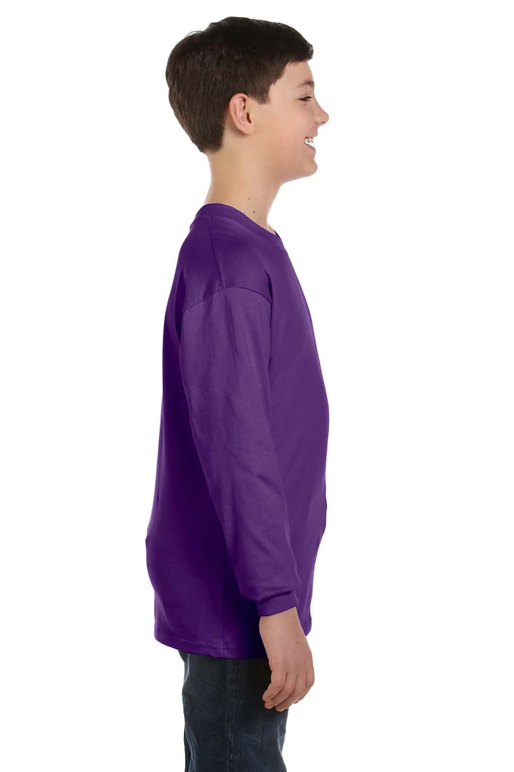 T-shirt à manches longues pour jeunes Gildan - Violet Vêtements abordables Gildan