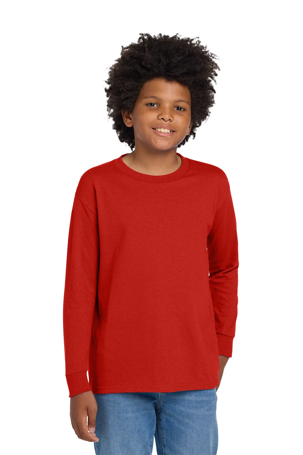 T-shirt à manches longues pour jeunes Gildan - Rouge