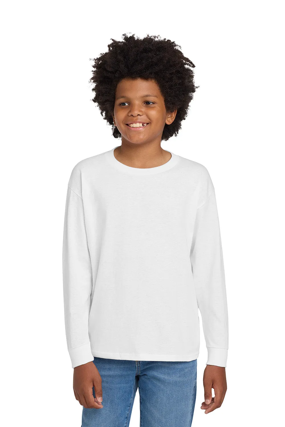 T-shirt à manches longues pour jeunes Gildan - Blanc