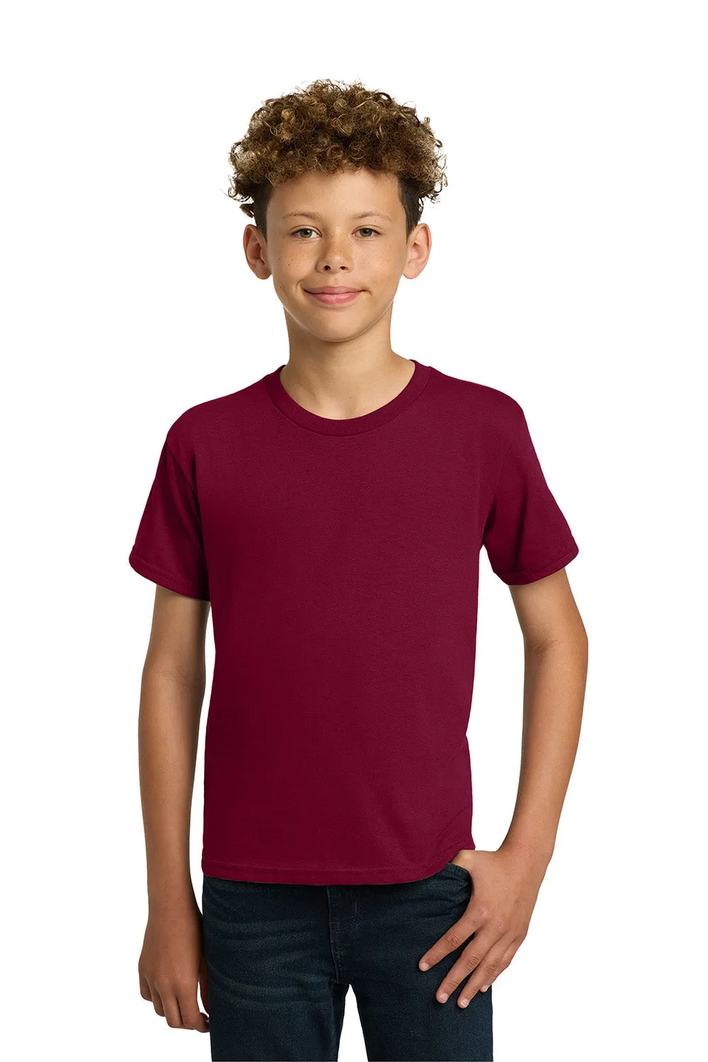 T-shirt à manches courtes pour jeunes Gildan - Rouge grenat