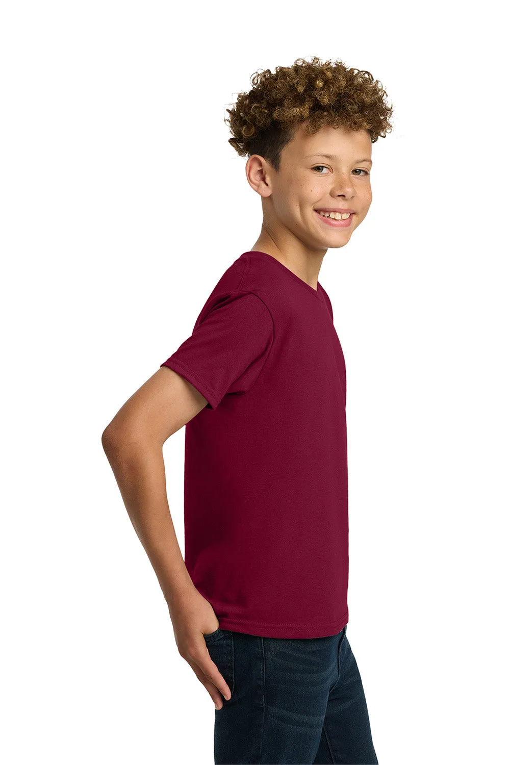 T-shirt à manches courtes pour jeunes Gildan - Rouge grenat