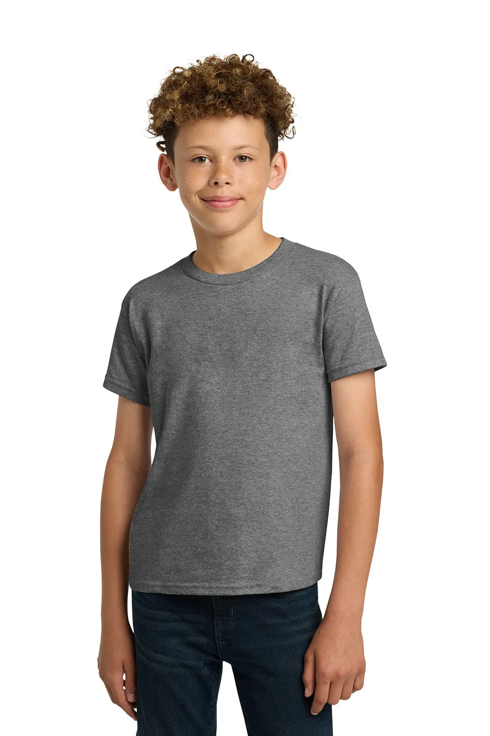 T-shirt à manches courtes pour jeunes Gildan - Gris graphite chiné