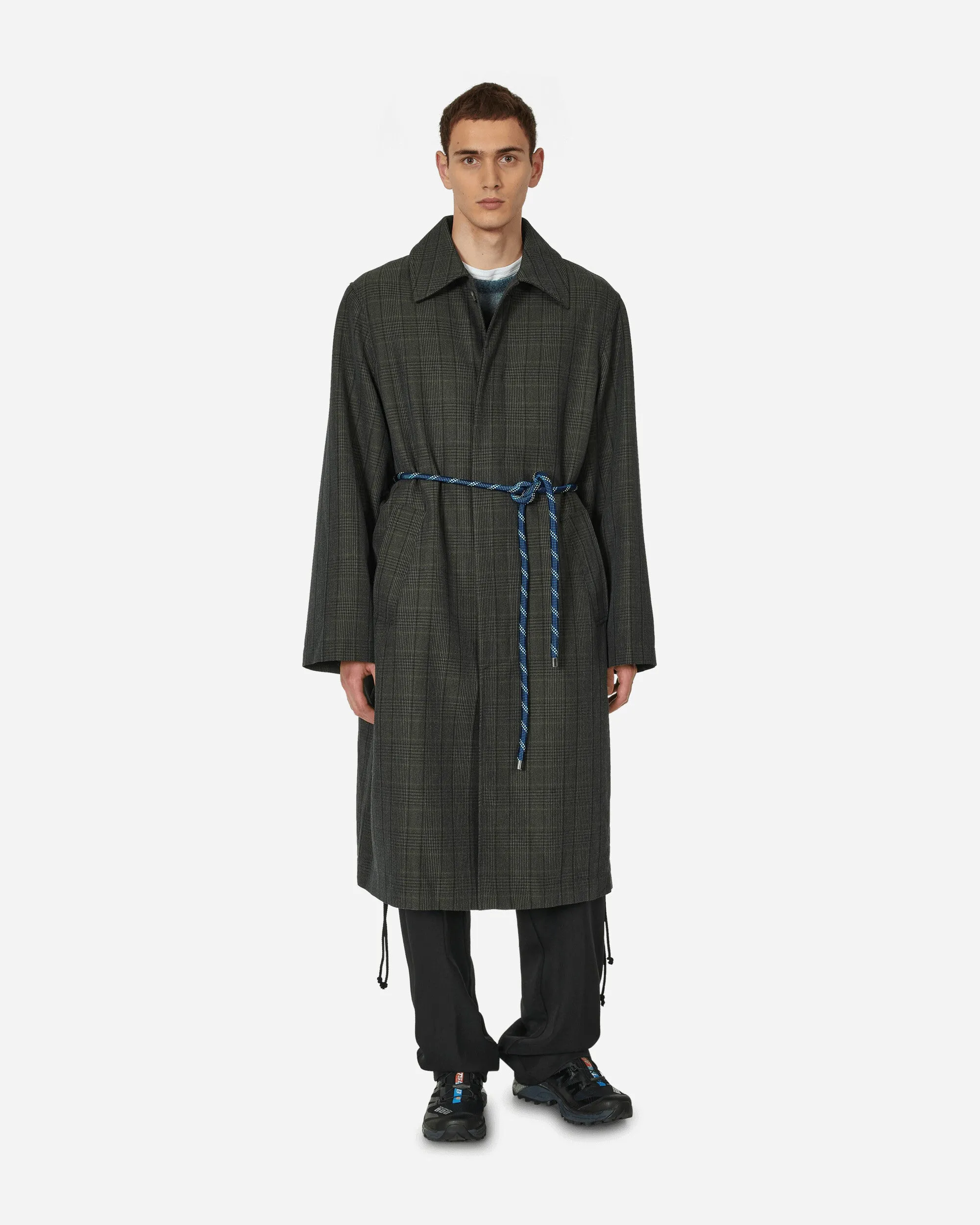 Glen Check Manteau Mac Charbon