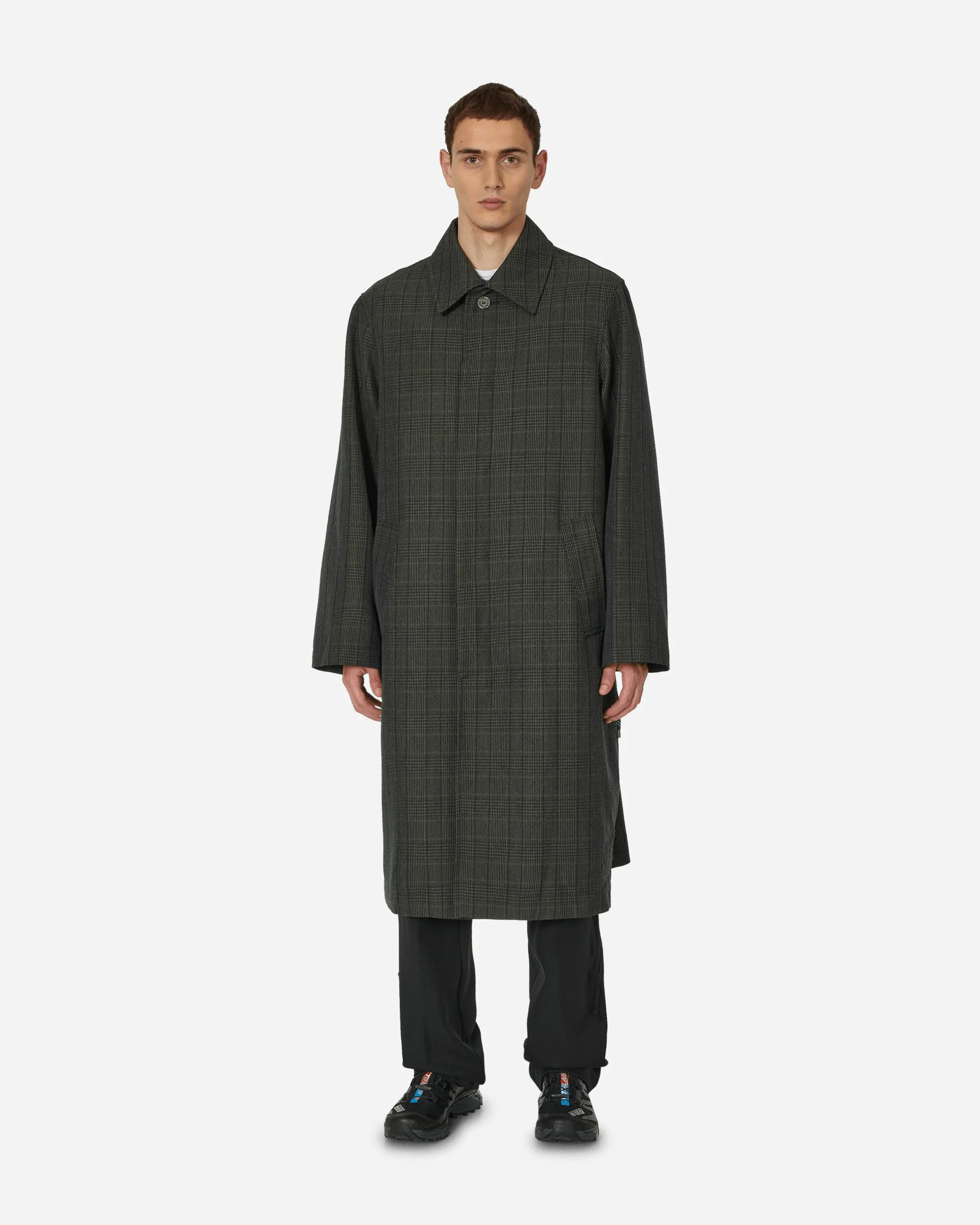 Glen Check Manteau Mac Charbon