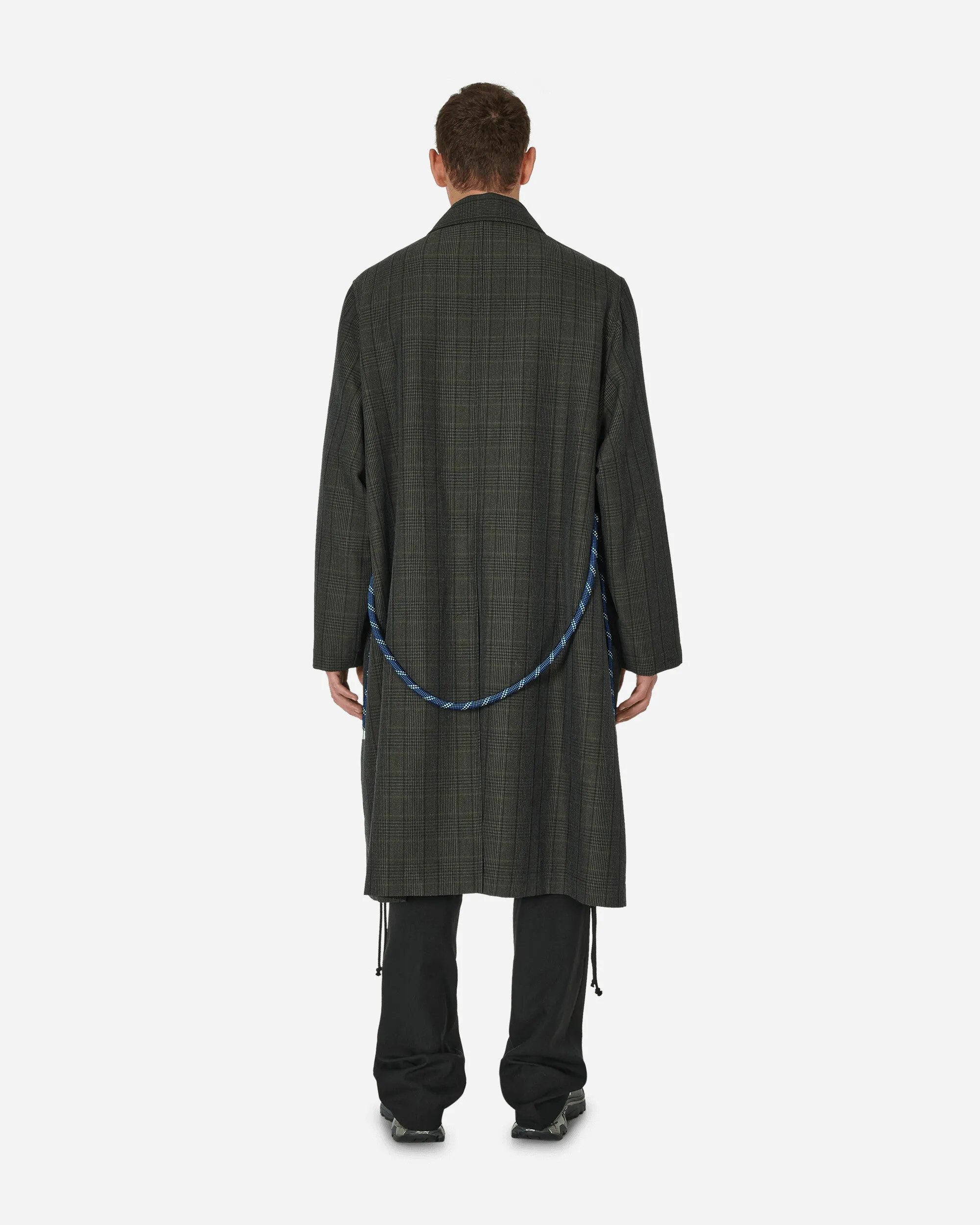 Glen Check Manteau Mac Charbon
