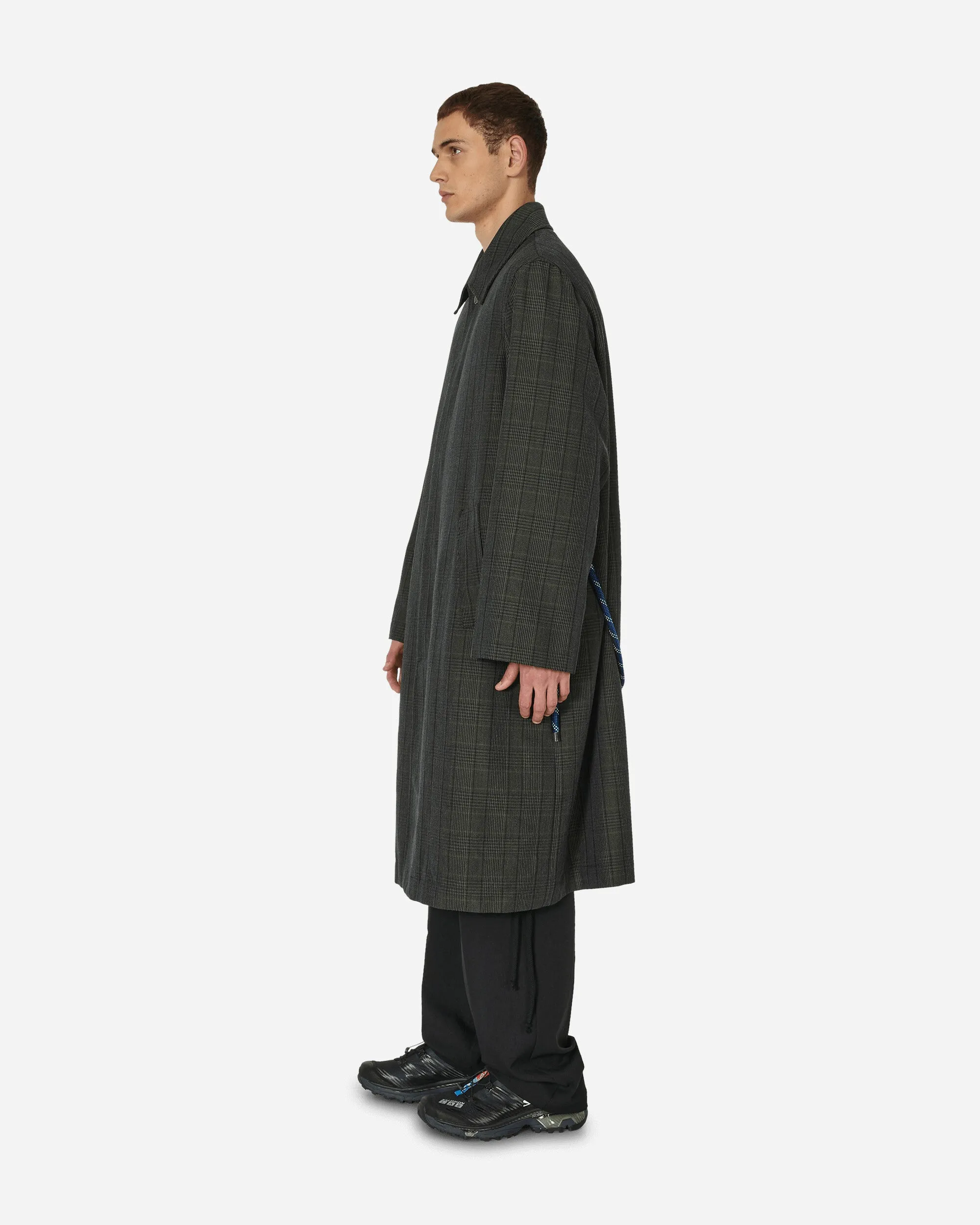 Glen Check Manteau Mac Charbon