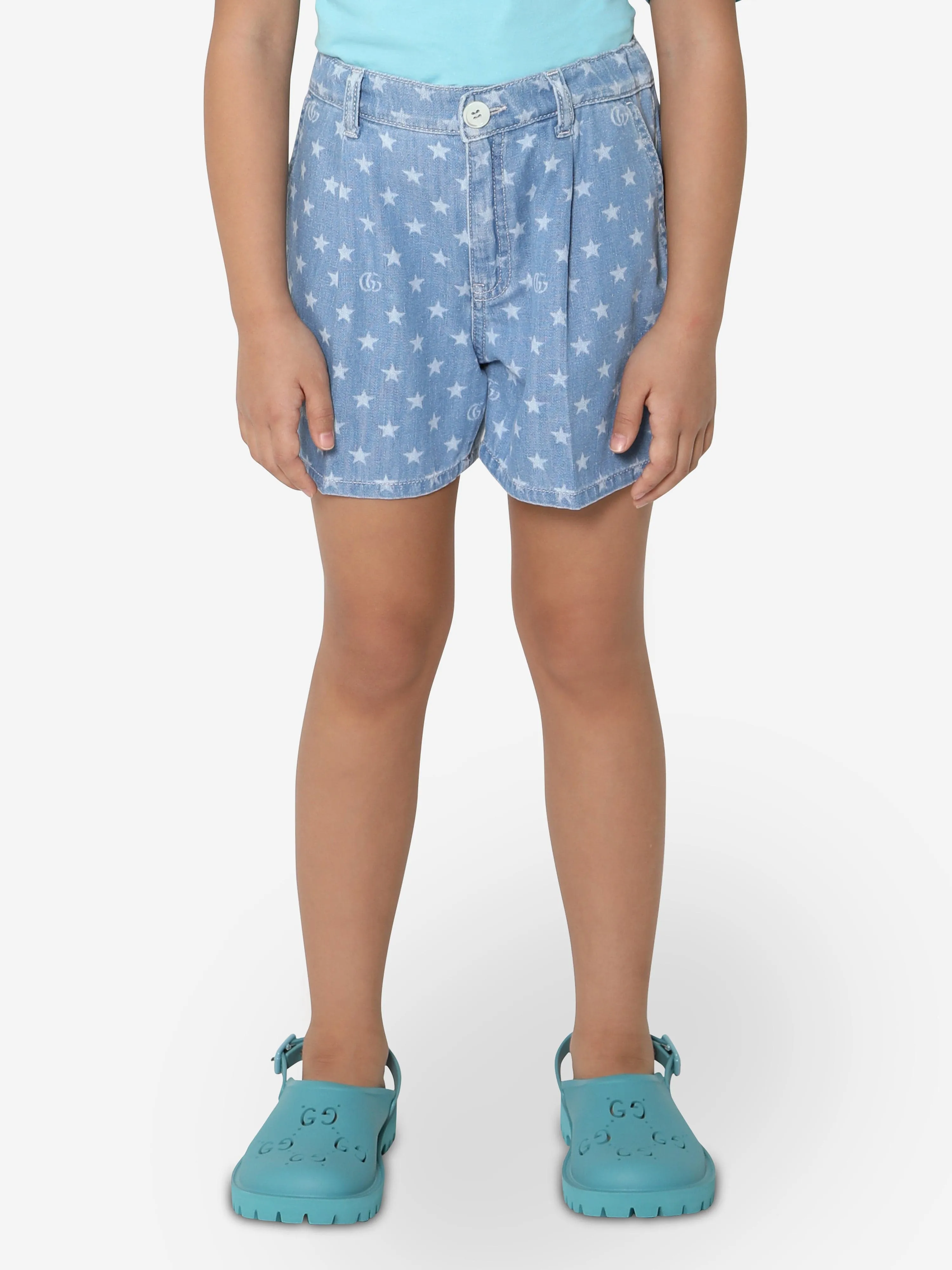 Short en jean bleu Gucci pour enfants