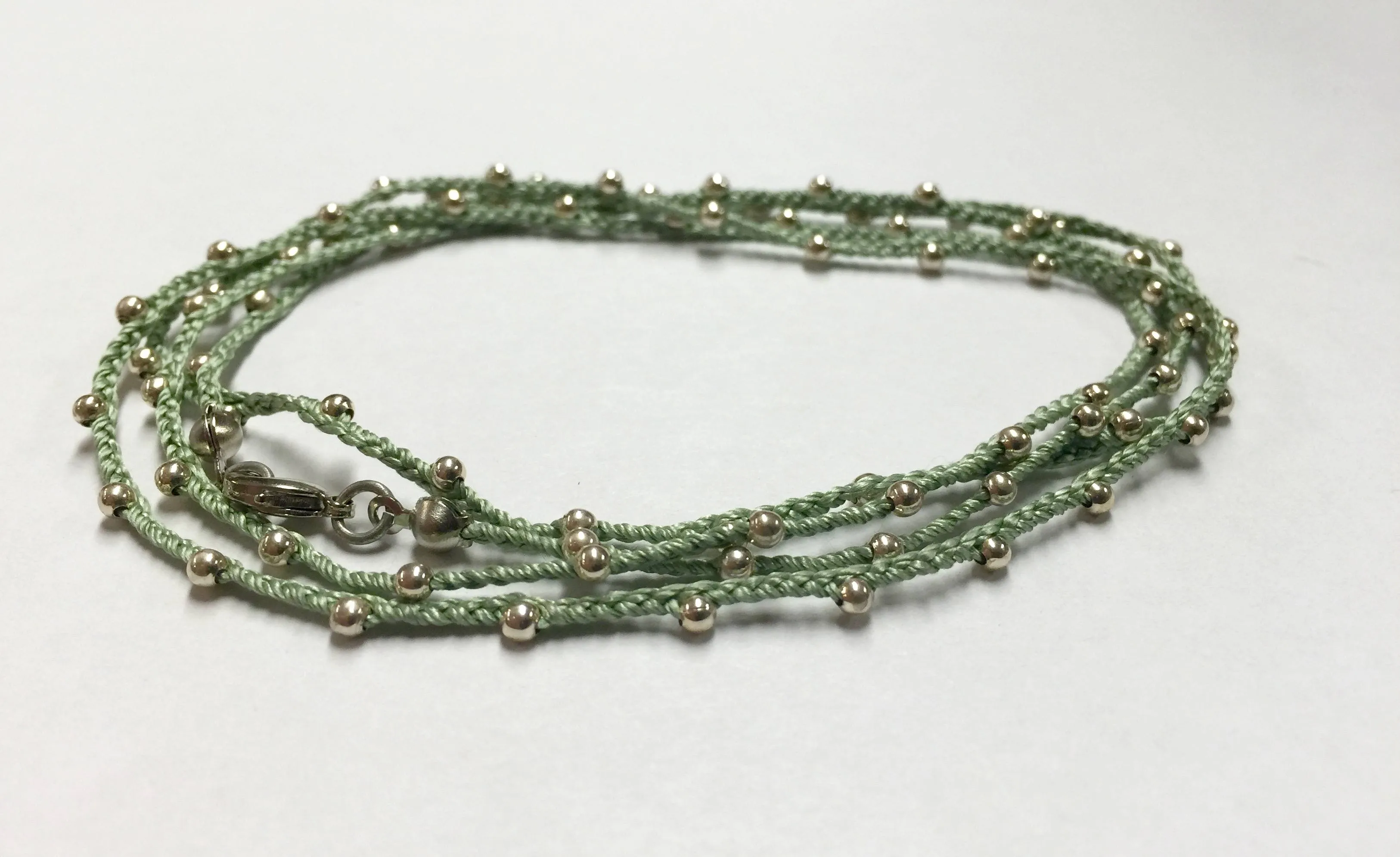 Collier/Bracelet Artisanal avec Perles en Argent