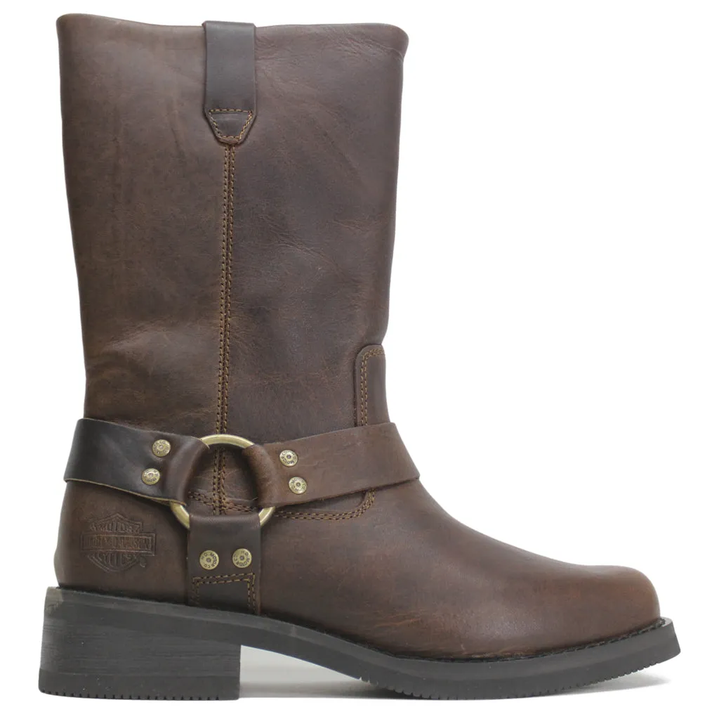Bottes motard en cuir Harley Davidson Korsen pour homme, hauteur 11 pouces