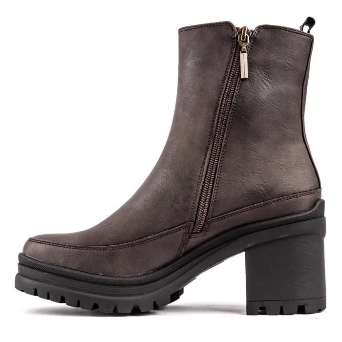 Bottes Chelsea en simili-cuir vegan pour femmes Hibiscus | Marron