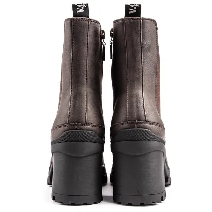 Bottes Chelsea en simili-cuir vegan pour femmes Hibiscus | Marron