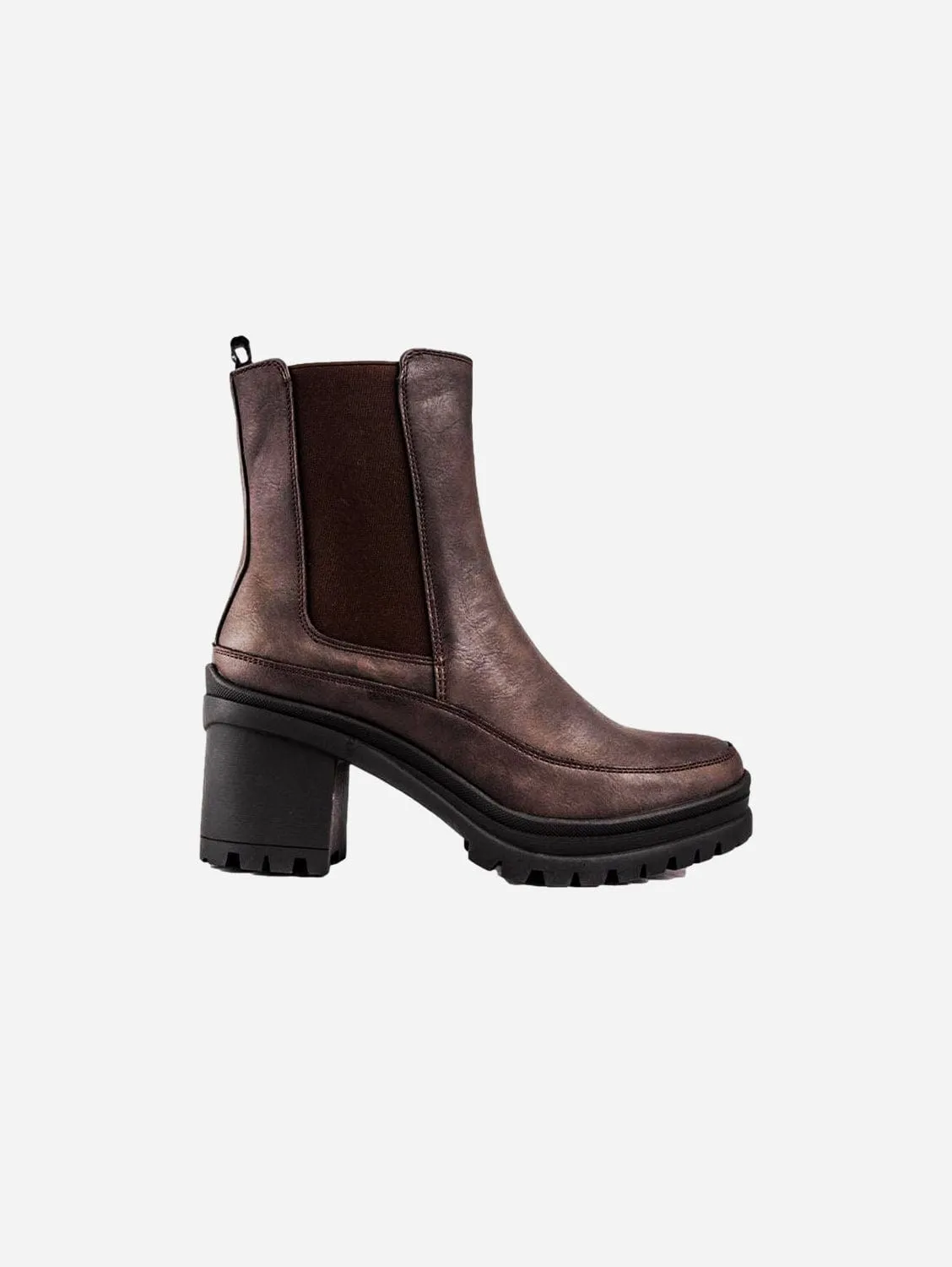 Bottes Chelsea en simili-cuir vegan pour femmes Hibiscus | Marron