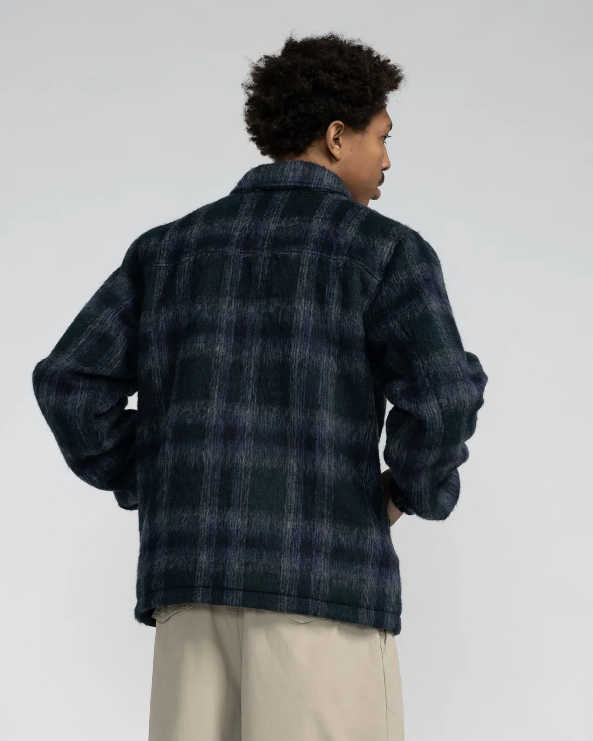 Veste Hideout à carreaux marine, bleu et gris
