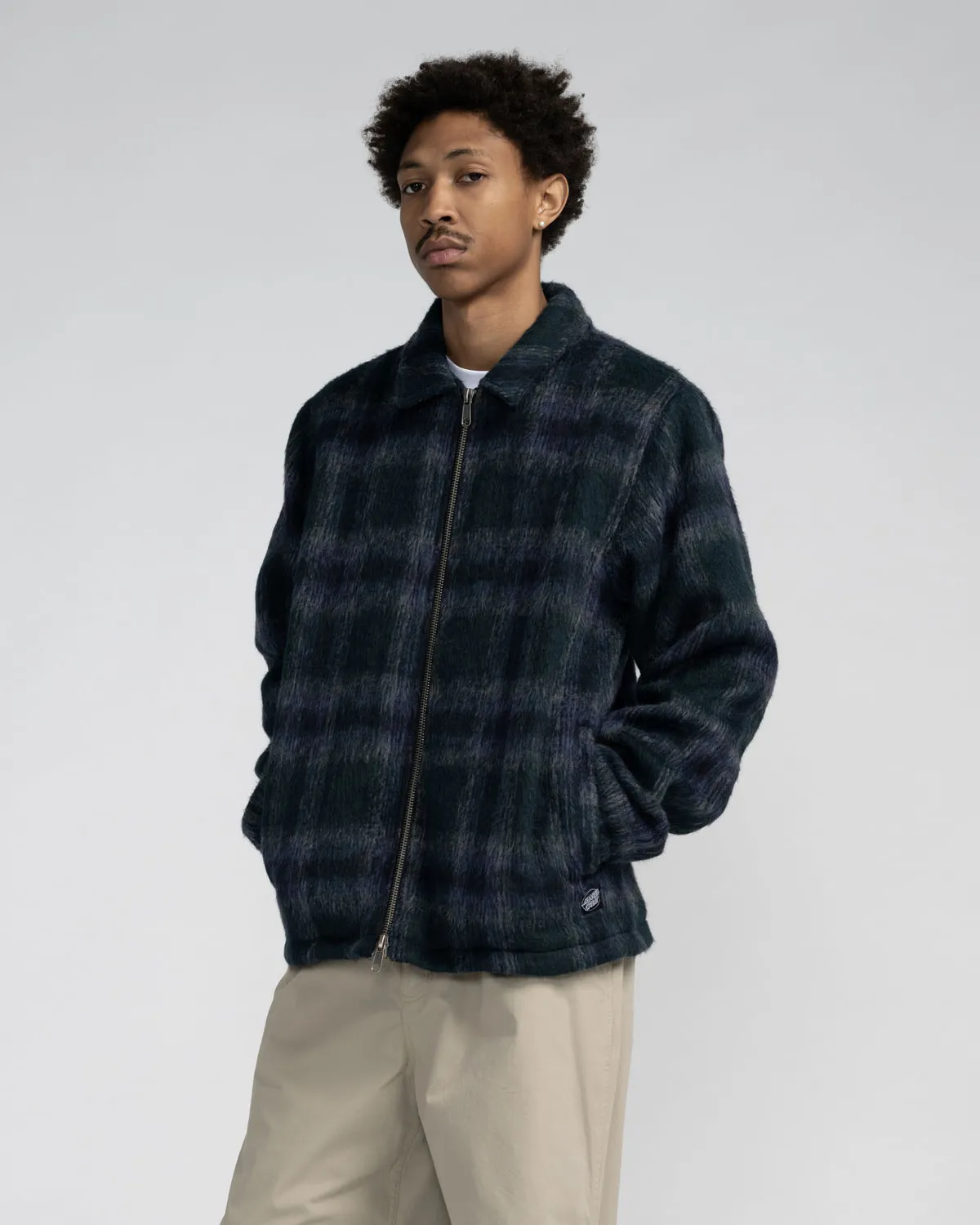 Veste Hideout à carreaux marine, bleu et gris