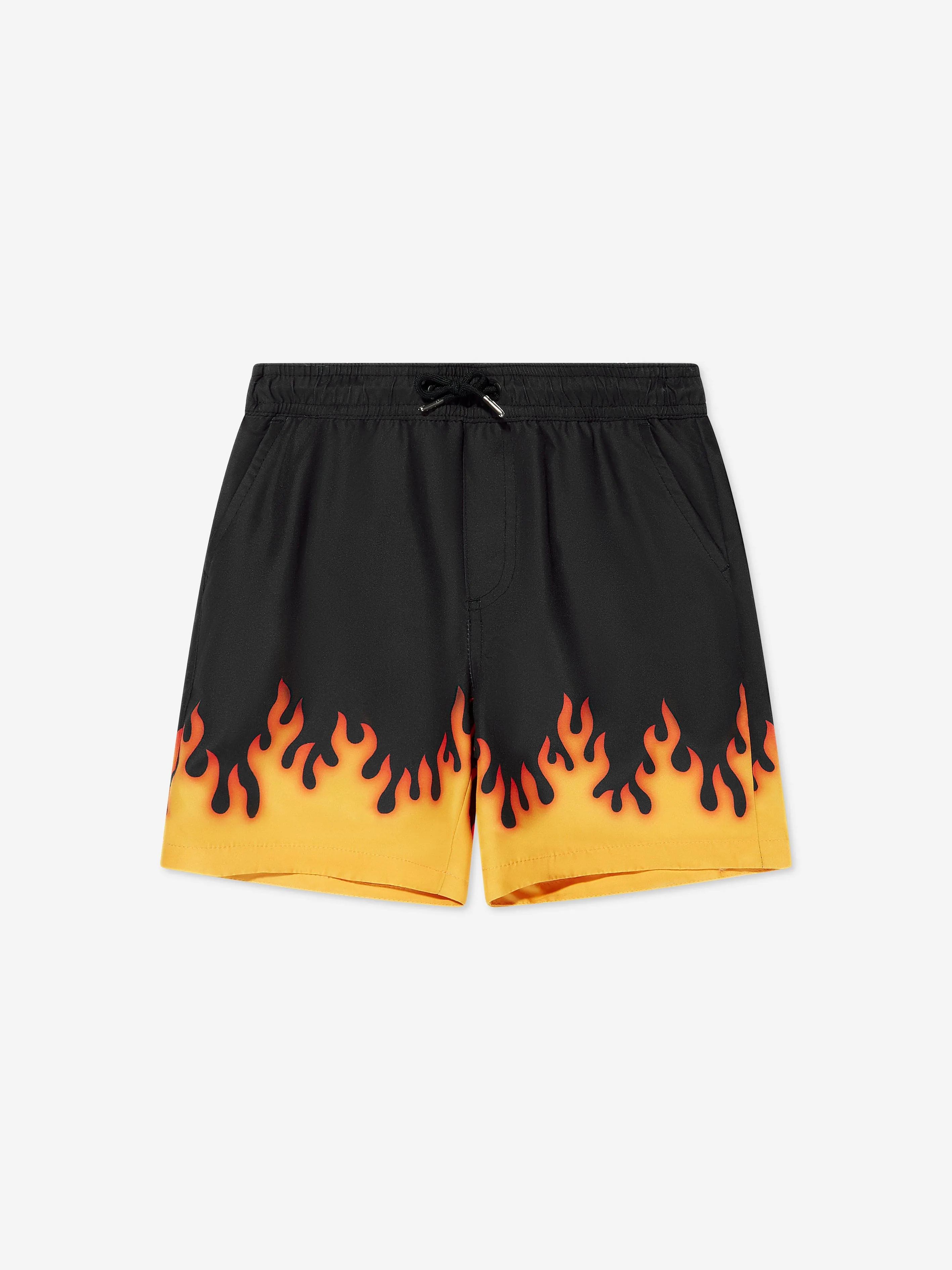 Hugo Boys Shorts de Natation à Imprimé Flammes en Noir