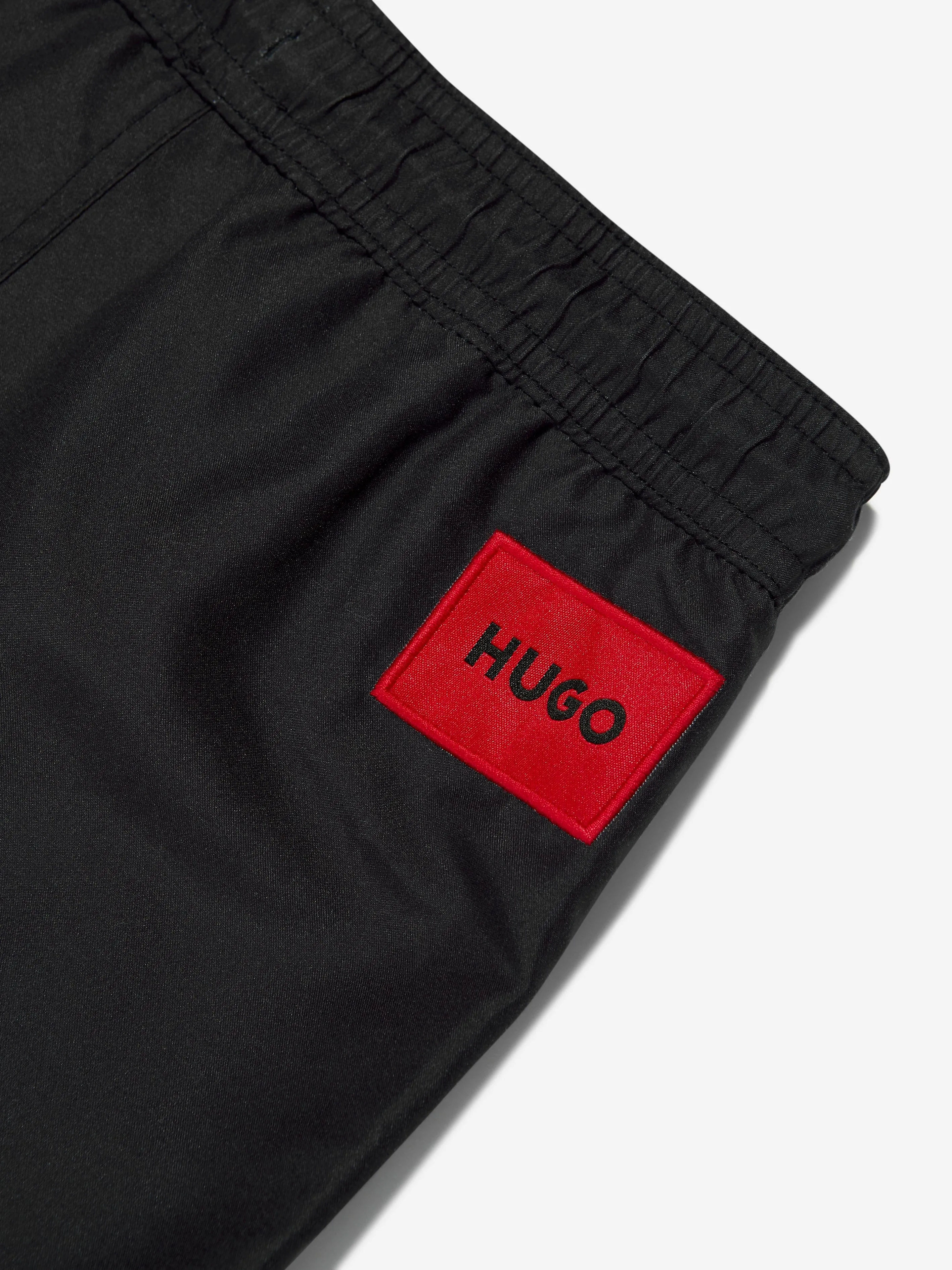 Hugo Boys Shorts de Natation à Imprimé Flammes en Noir