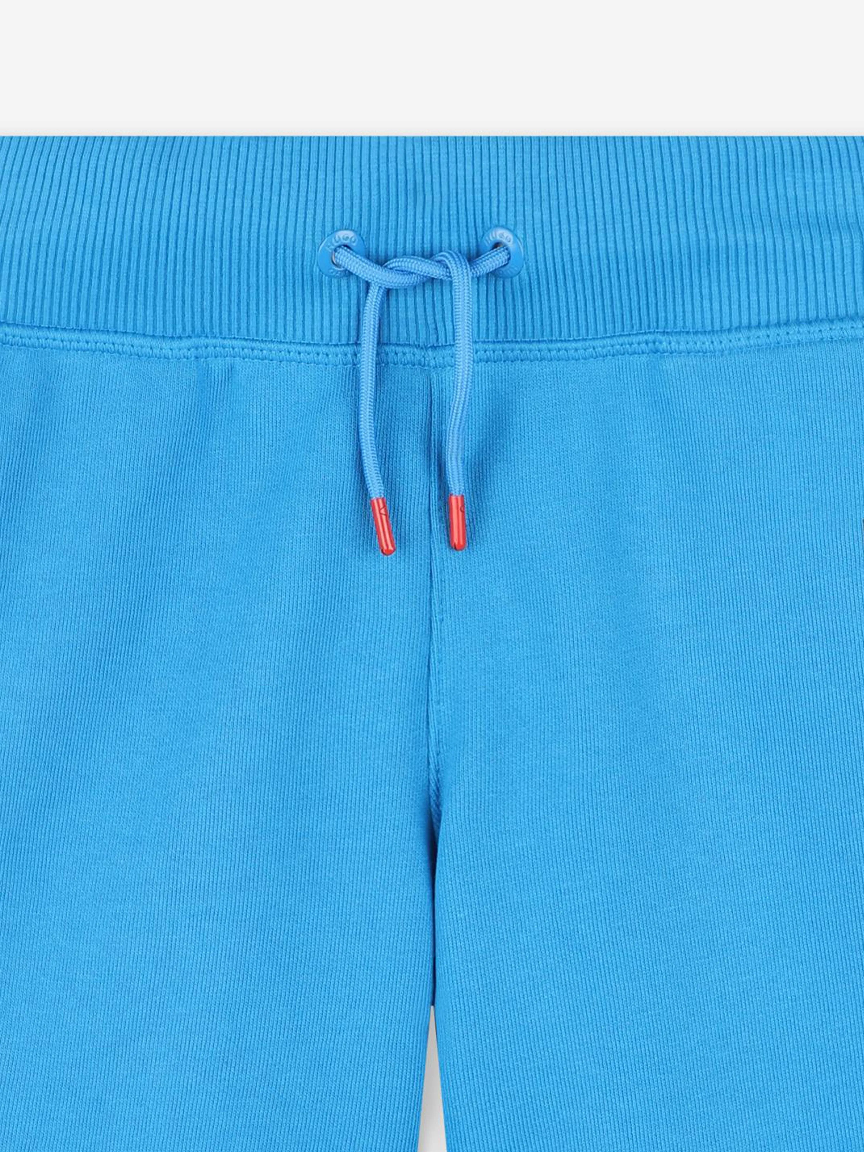 Shorty Hugo Boys à logo imprimé en bleu