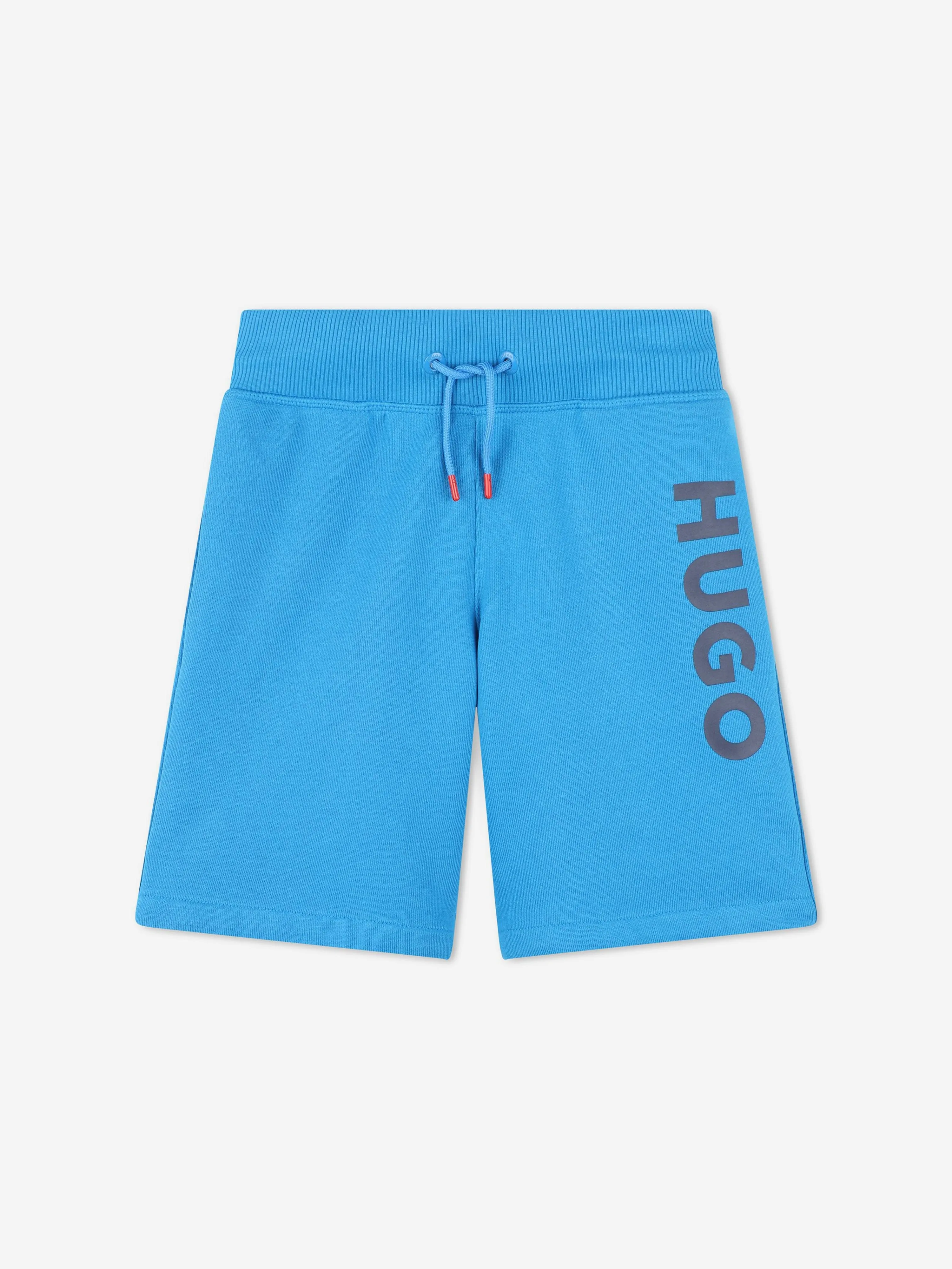 Shorty Hugo Boys à logo imprimé en bleu