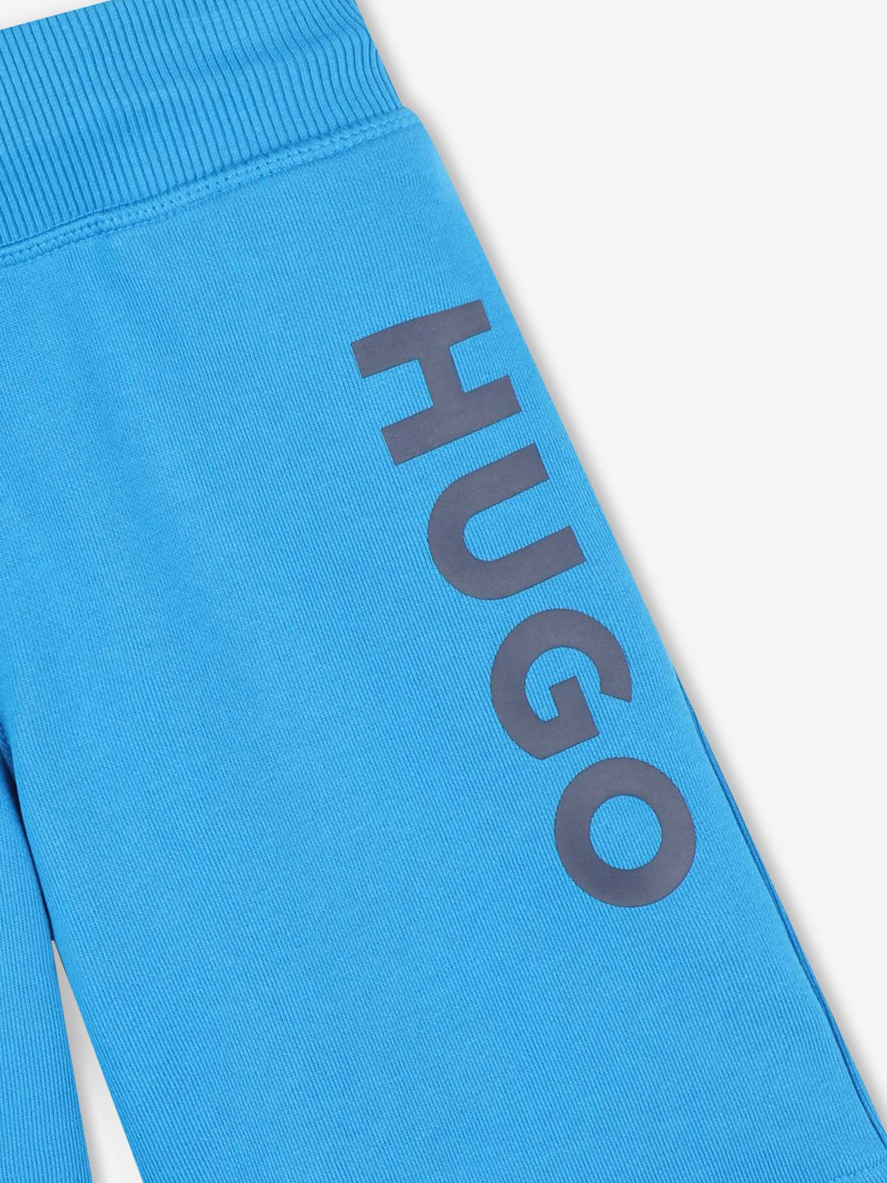 Shorty Hugo Boys à logo imprimé en bleu