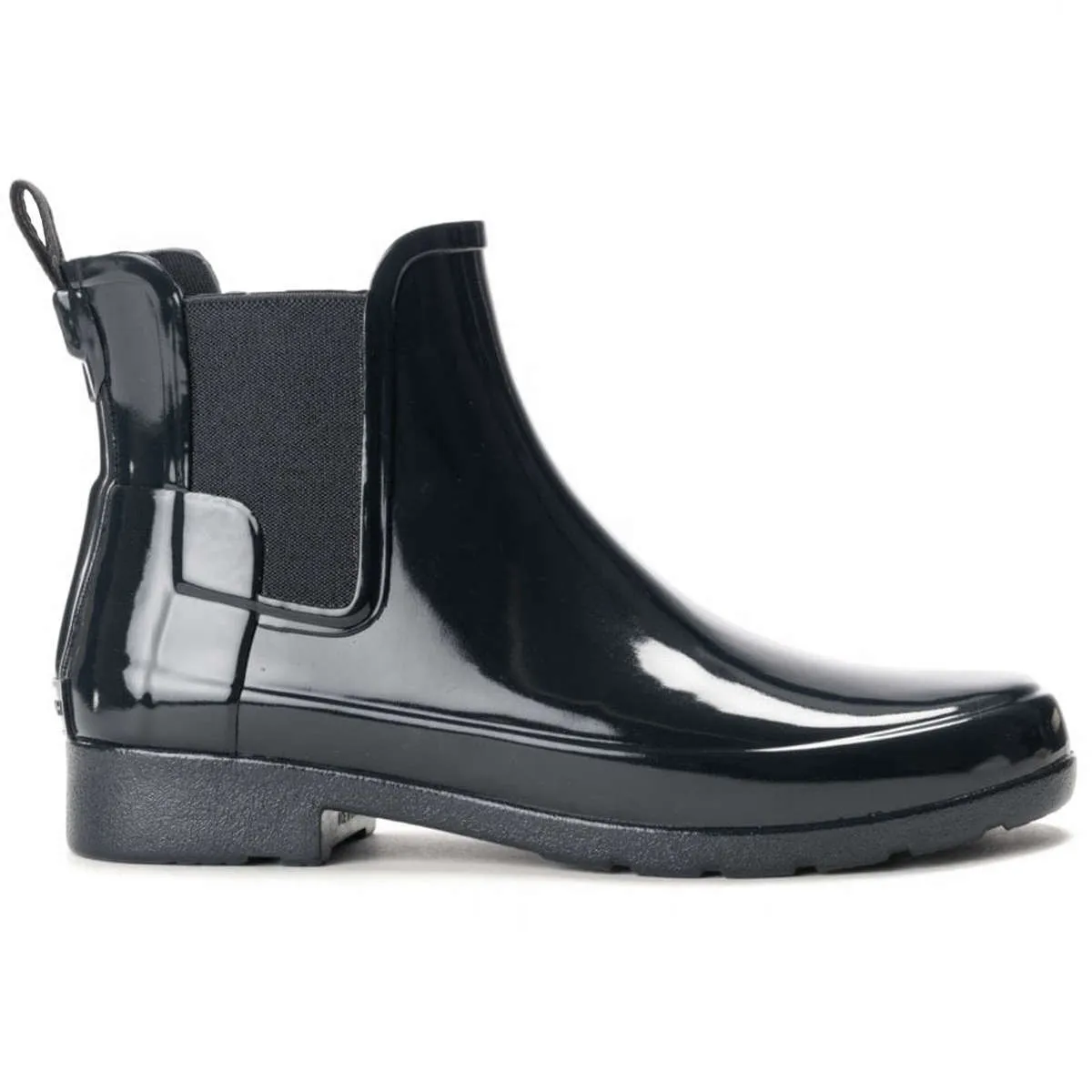 Bottes Chelsea pour femmes Hunter Original à finition brillante en caoutchouc raffiné