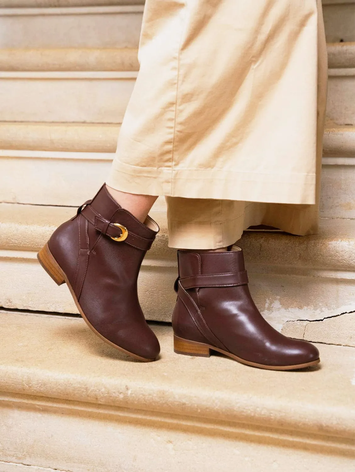 Bottes en similicuir vegan Illusion | Chocolat