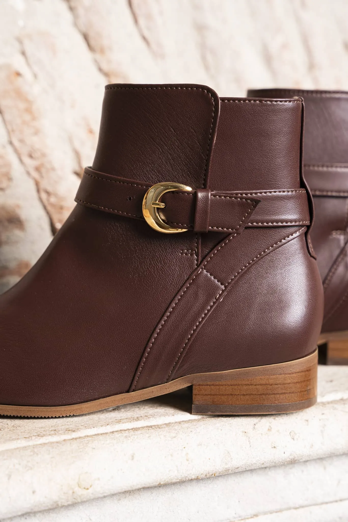 Bottes en similicuir vegan Illusion | Chocolat