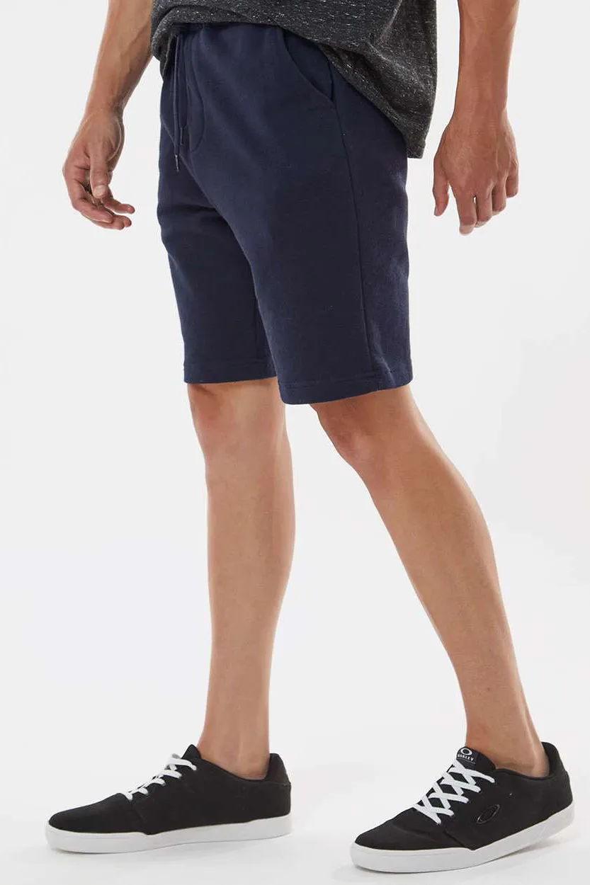 Independent Trading Company Shorts en Polaire pour Homme avec Poches - Bleu Marine Classique