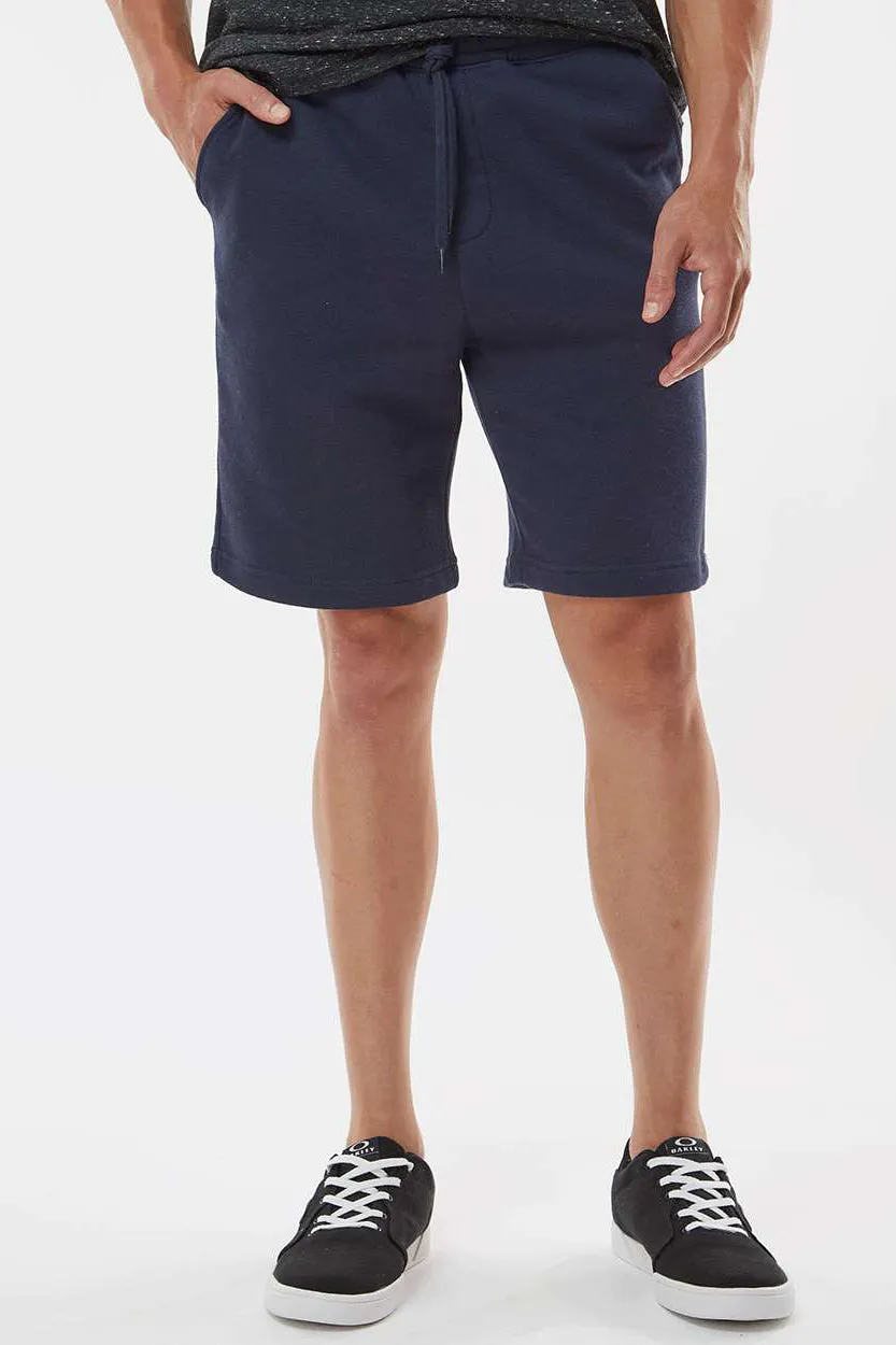 Independent Trading Company Shorts en Polaire pour Homme avec Poches - Bleu Marine Classique