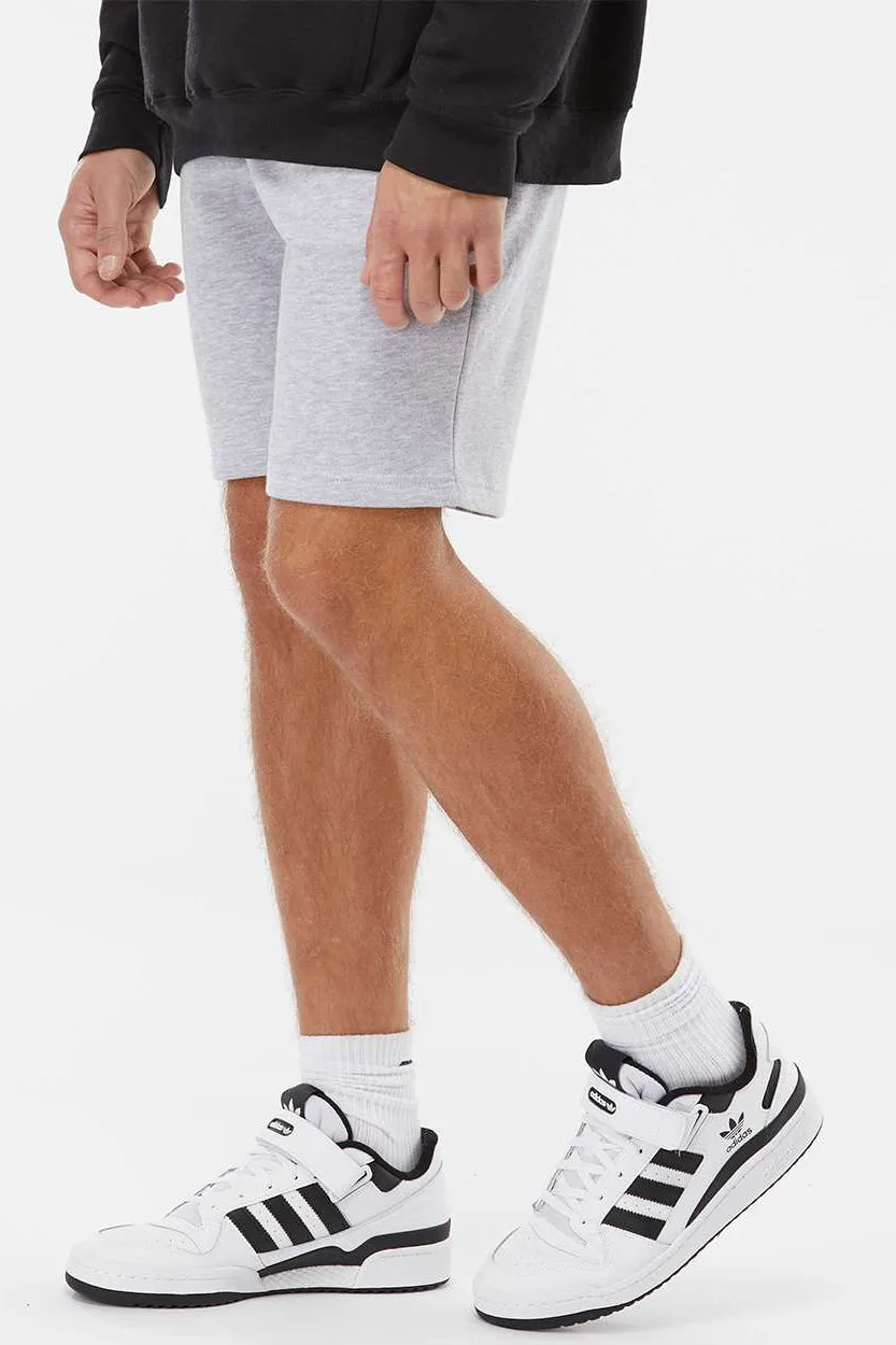 Independent Trading Company Shorts en Polaire pour Homme avec Poches - Gris Chiné