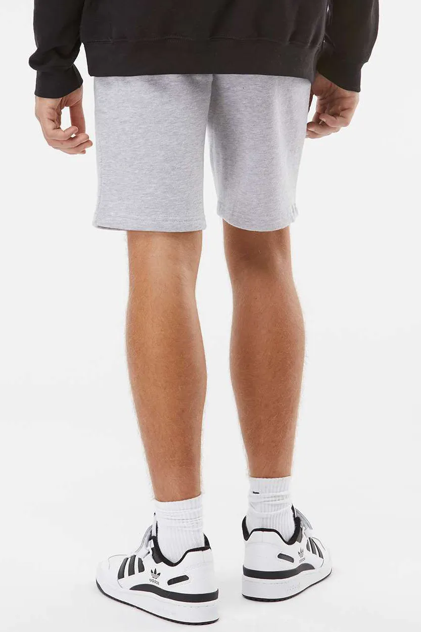 Independent Trading Company Shorts en Polaire pour Homme avec Poches - Gris Chiné