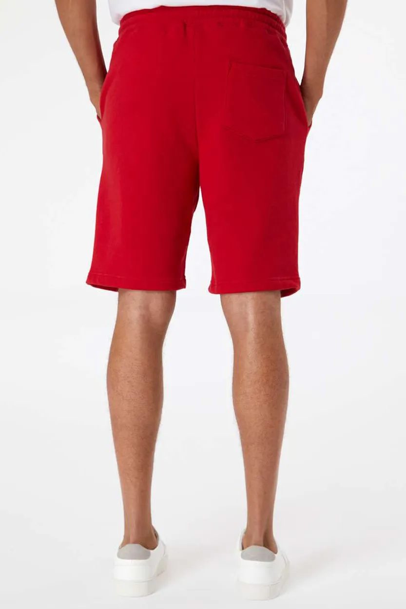 Independent Trading Company Shorts en polaire pour hommes avec poches - Rouge