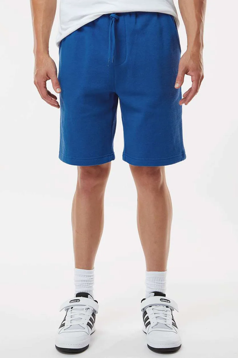 Independent Trading Company Shorts en Polaire pour Homme avec Poches - Bleu Royal
