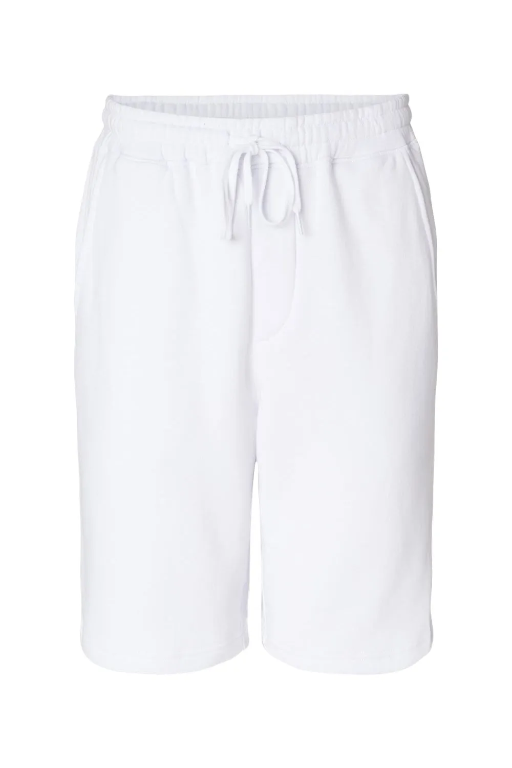 Independent Trading Company Shorts en Polaire pour Homme avec Poches - Blanc