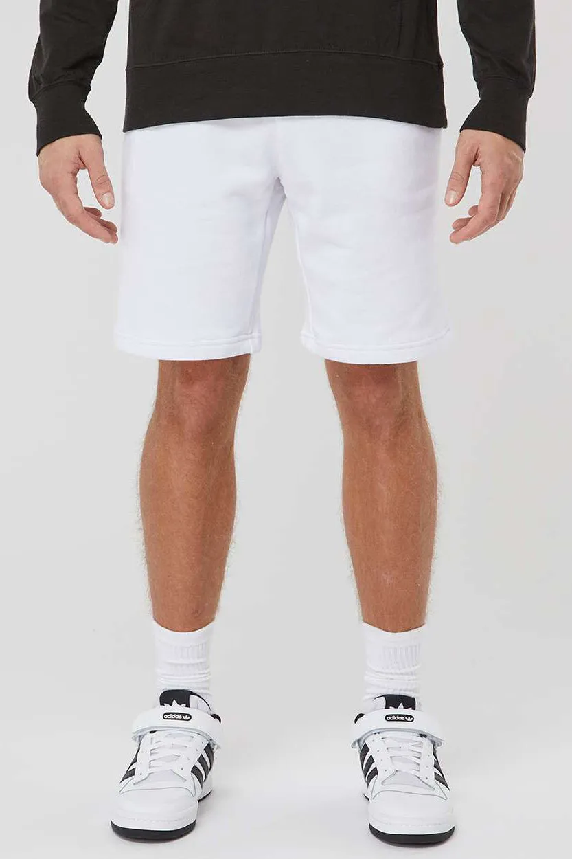 Independent Trading Company Shorts en Polaire pour Homme avec Poches - Blanc