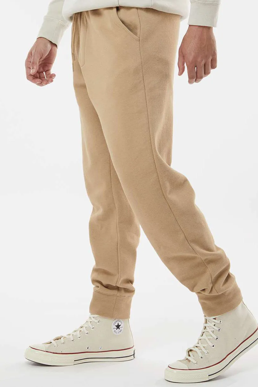 Pantalon de survêtement en polaire pour hommes avec poches - Marron grès