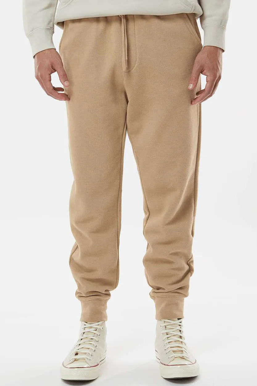 Pantalon de survêtement en polaire pour hommes avec poches - Marron grès