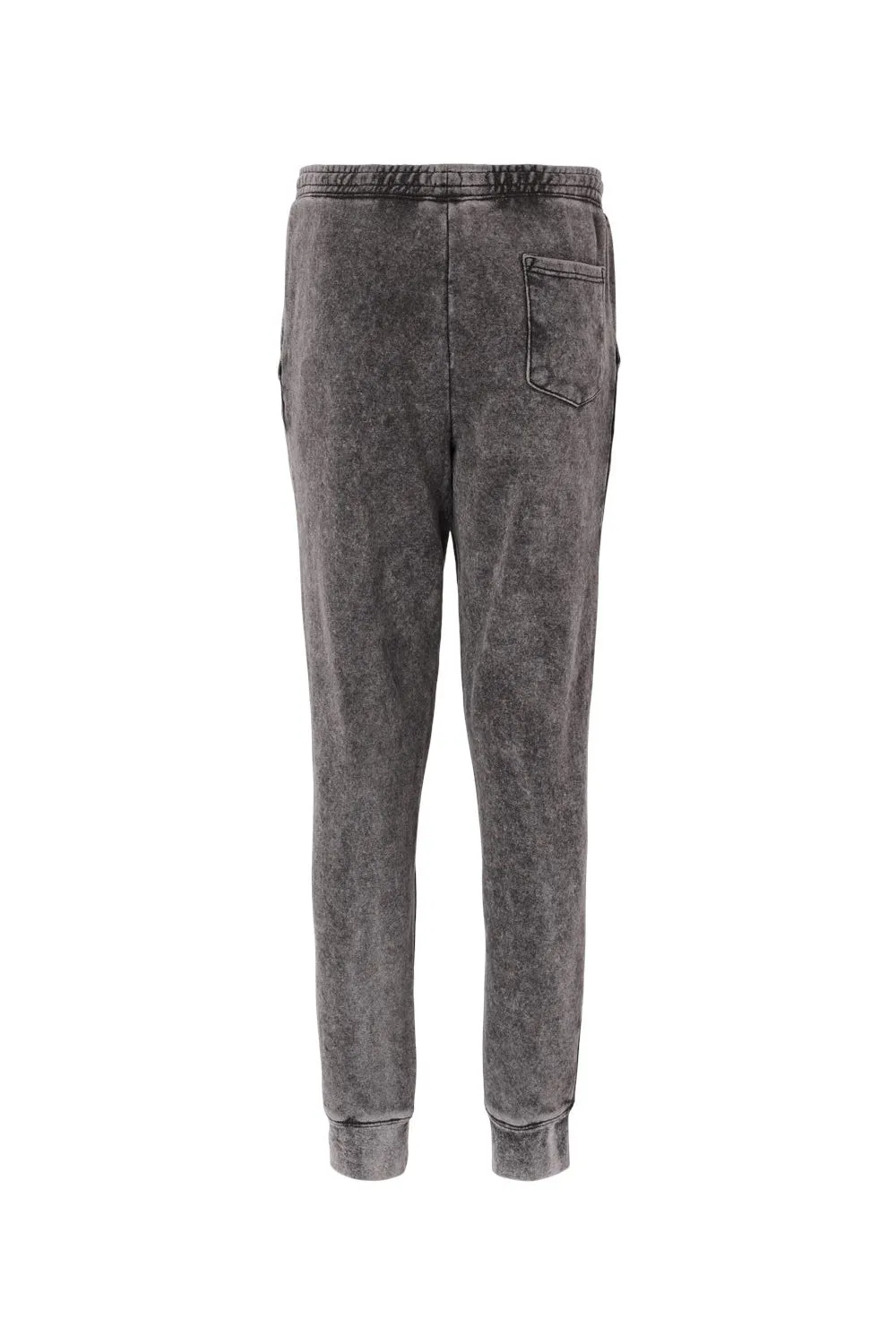 Pantalon de survêtement en polaire lavage minéral pour hommes avec poches - Noir