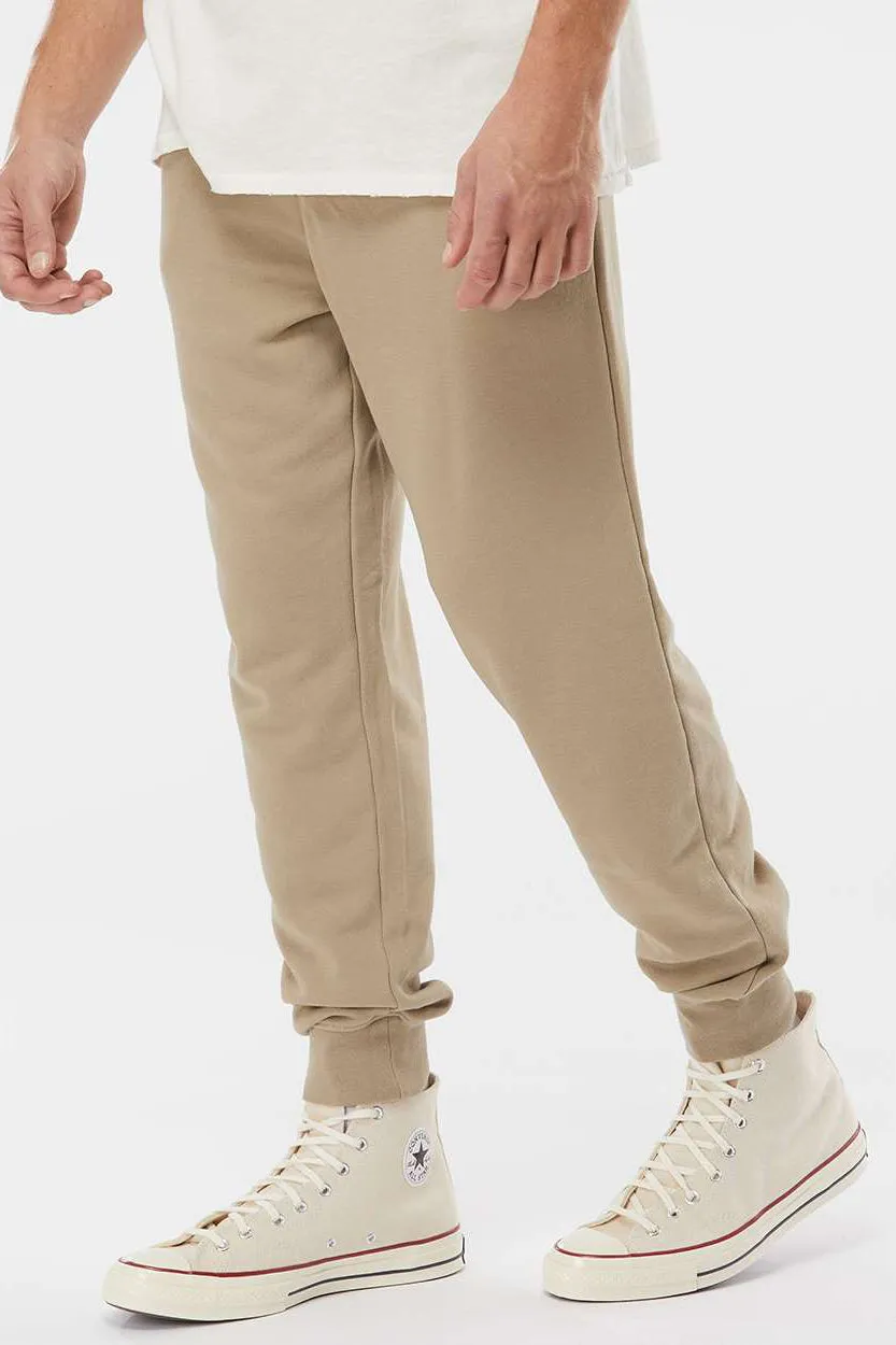 Pantalon de survêtement en polaire teint par pigment pour hommes avec poches - Marron grès